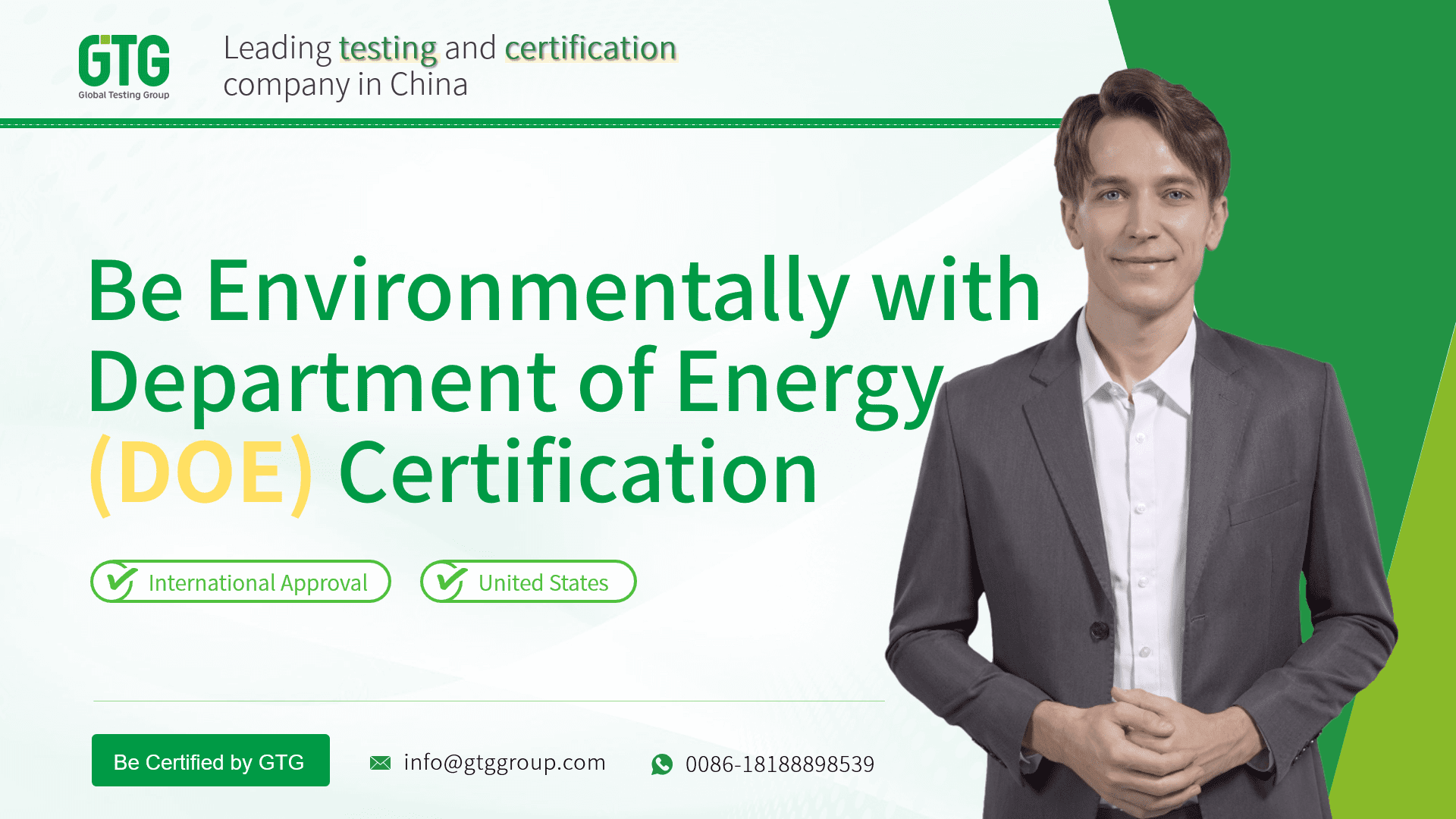GTG Provides Department of Energy (DOE) Certification Recognition Service