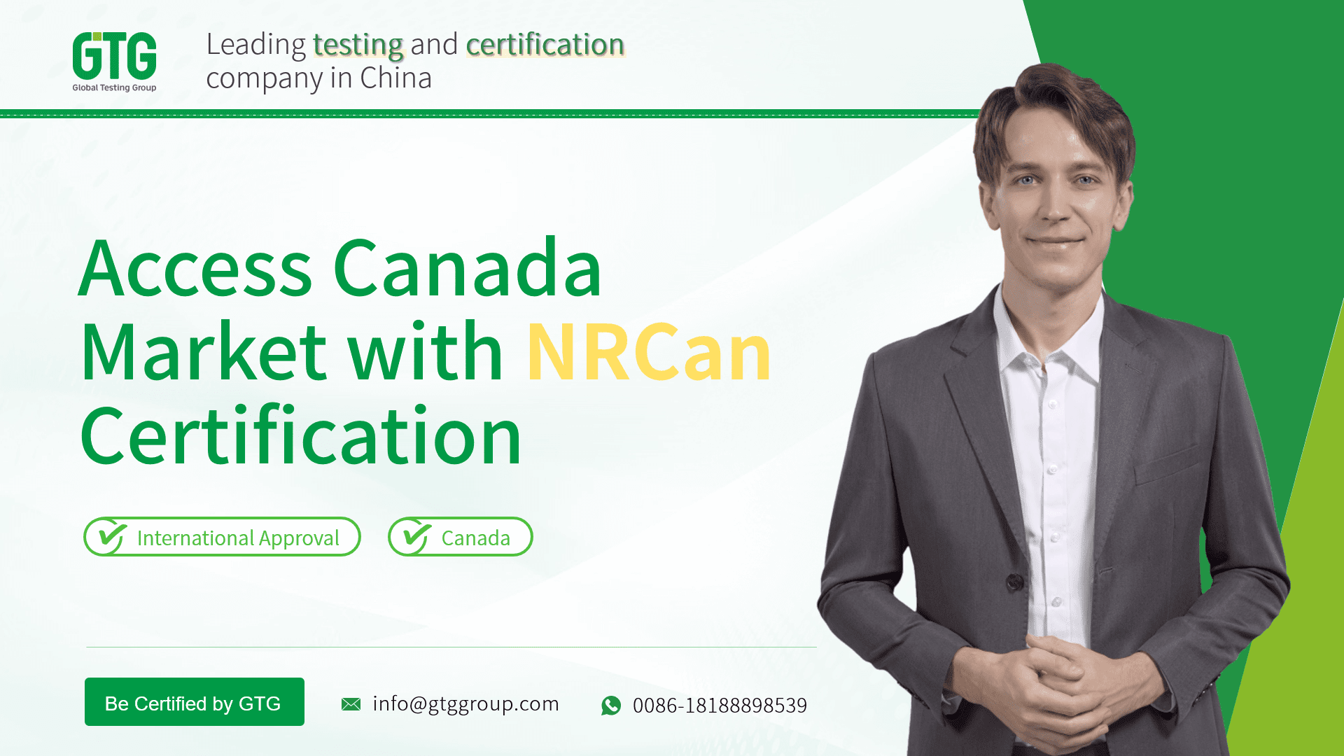 GTG Provides NRCan Canada Certification Recognition Service