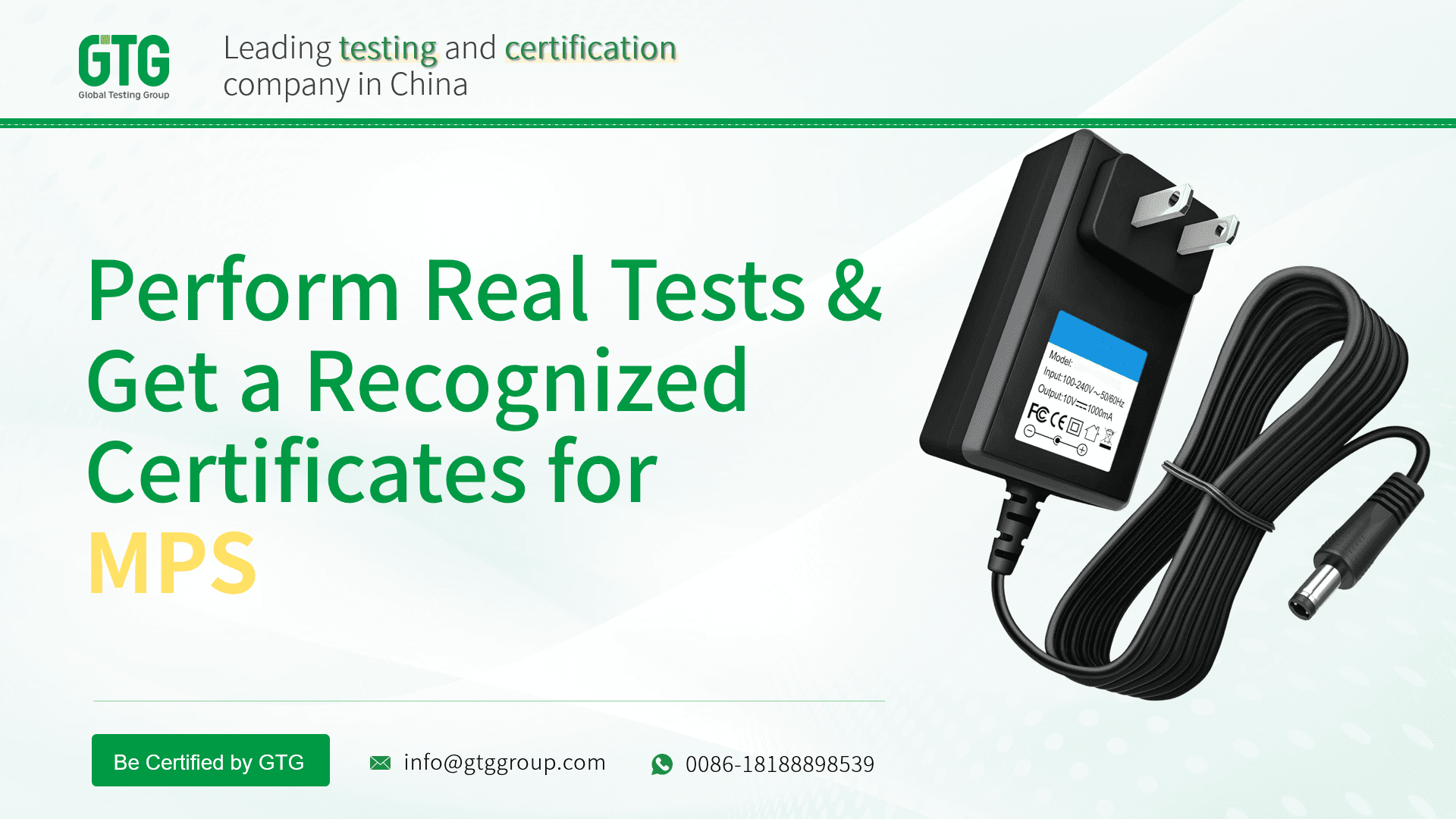 Get Test Report and Certifications for Medical Power Supplies (MPS) from GTG Group